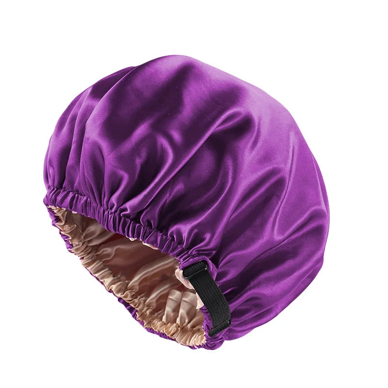 Grand Bonnet en Satin Ajustable